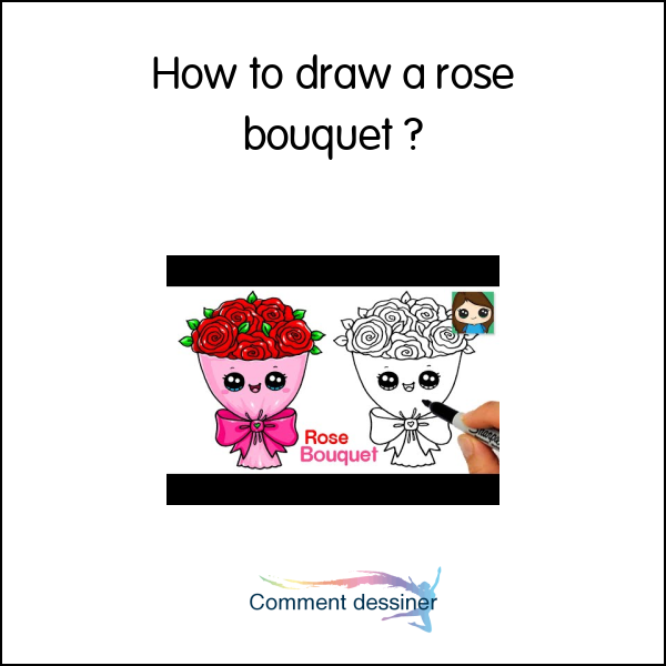 How to draw a rose bouquet